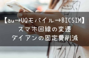 au→UQ→BICSIMスマホ回線変遷の理由